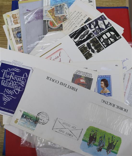 A quantity stamp albums